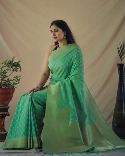 Soft Banarasi Gold Zari Weaving  Silk Saree